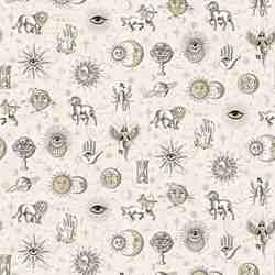 TISSU COTON ENDUIT ASTROLOGIE & ESOTERISME COSMIC