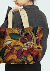 TISSU TOILE BACHETTE CABOSSE JAUNE OCRE