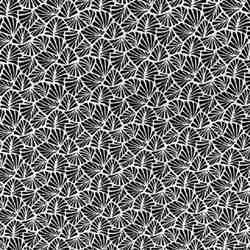 TISSU COTON EVENTAIL GRAPHIQUE NOIR ET BLANC