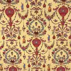 TISSU COTON MO?TGOLFIERES & ORNEMENTS STYLE ANCIEN