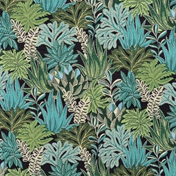 TISSU JACQUARD ISSANDRES FEUILLAGE VERT