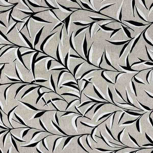 TISSU ASPECT LIN LICO MFTA ROMY NOIR NATUREL