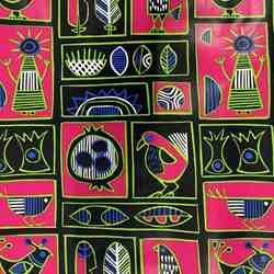 TISSU COTON WAX AFRICAIN LISALA ROSE VERT