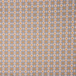 TISSU COTON IMPRIME TREFLE ORANGE 