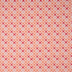 TISSU COTON GEOMETRIQUE ROUGE ORANGE 