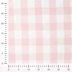 TISSU PILOU COTON GRATTE CARREAU ROSE