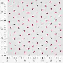 TISSU COTON IMPRIMÉ CERISES