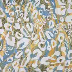 TISSU VISCOSE IMPRIMÉ MOTIF LÉOPARD ABSTRAIT BLEU