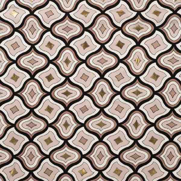 TISSU VISCOSE CARRE BEIGE FOIL