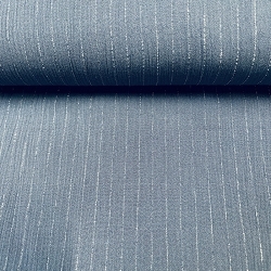 TISSU CREPON VISCOSE LUREX RAYURE BLEU JEAN 