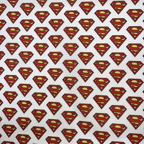 TISSU COTON SUPERMAN SYMBOLE