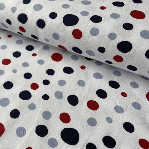 TISSU JERSEY IMPRIME GROS POIS OEKO-TEX THEME MER