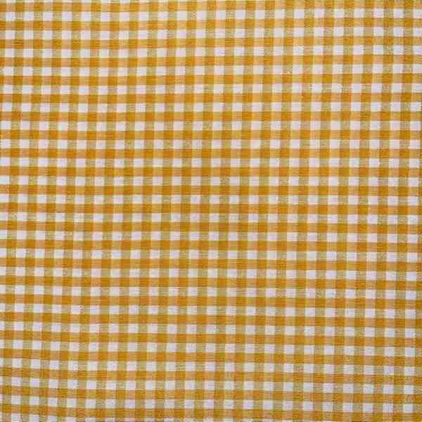 TISSU VICHY CARREAUX JAUNE BLANC