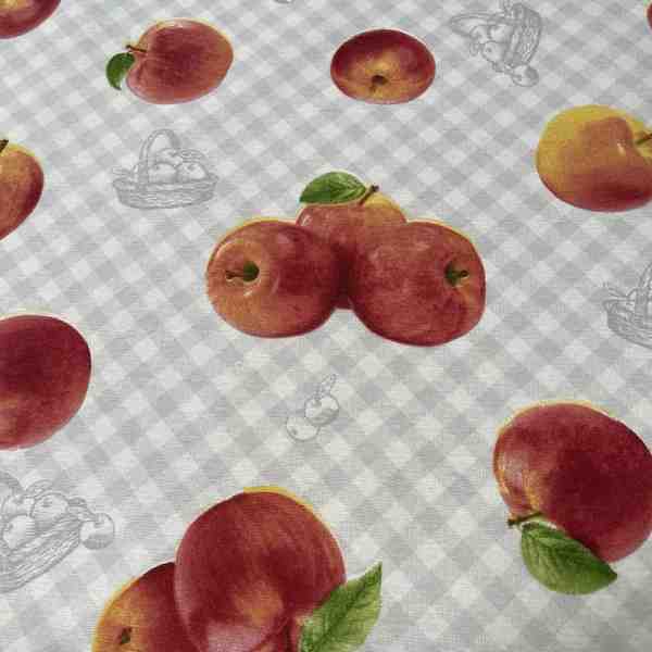 TISSU TOILE OTTOMAN LIN POMMES