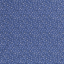 TISSU COTON IMPRIME AURELIE BLEU