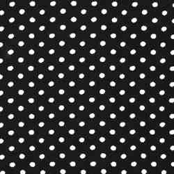 TISSU CREPE VISCOSE POIS BLANC FOND NOIR