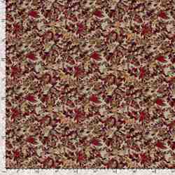 TISSU VISCOSE IMPRIMÉ FLORAL FOND LIN