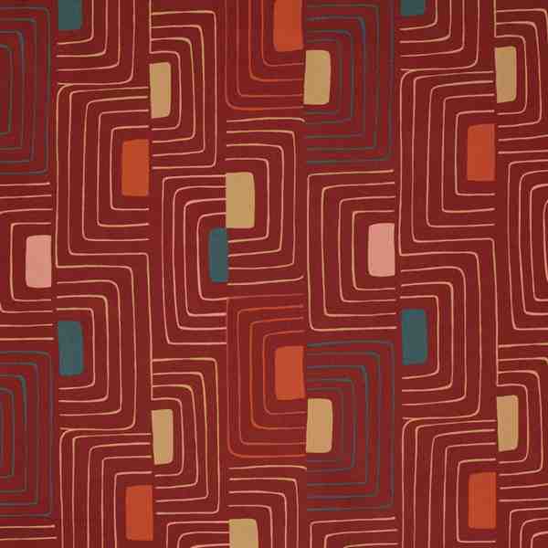 TISSU THEVENON POUR SIEGE NEFERTITI FOND ROUGE