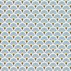 TISSU COTON EVENTAIL STONE BLUE