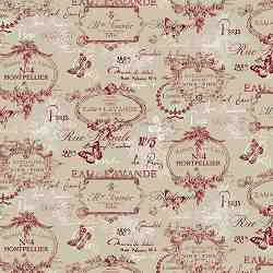 TISSU MFTA TOILE ASPET LIN PARIS RETRO