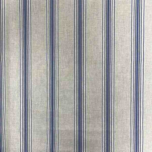 TISSU COTON IMPRIME SUZY RAYURES BLEUS