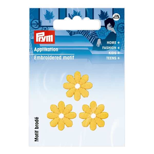 Ecusson Fleurs jaunes
