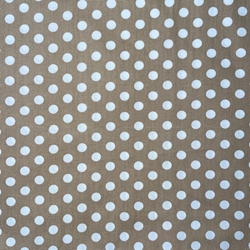 COUPON COTON POIS BEIGE BLANC 0.95M X 1.40M 