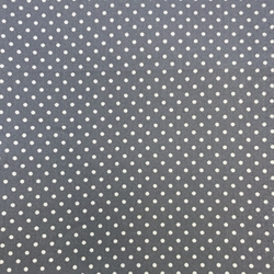 COUPON 70X30CM POIS BLANCS FOND GRIS