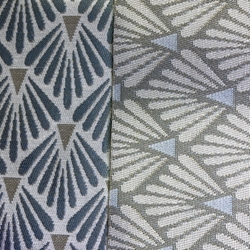 TISSU JACQUARD FLUOR ECAILLE BLEU GRIS 
