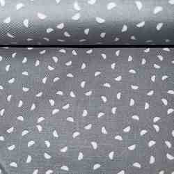 Tissu Popeline de Coton Gris Nuage 