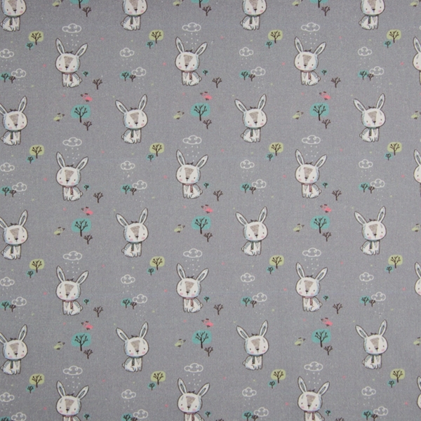 COTON OEKO-TEX LAPIN GRIS