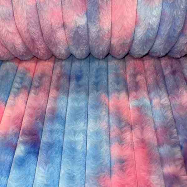 TISSU TOUT DOUX TIE AND DYE BLEU VIOLET
