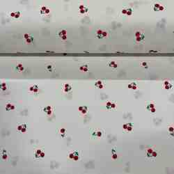 TISSU COTON IMPRIM� CERISES