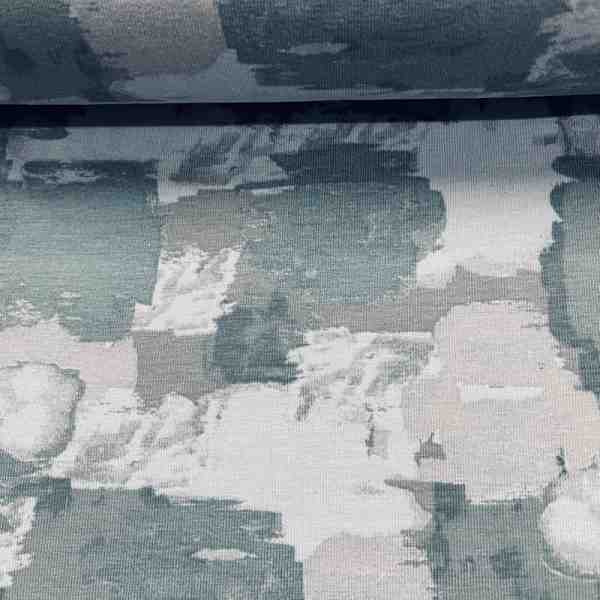 TISSU JERSEY COTON MOTIF ABSTRAIT VERT