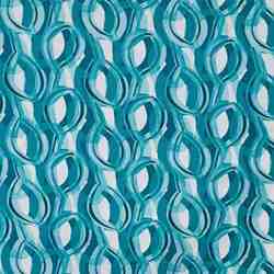 TISSU VISCOSE STRETCH IMPRIMÉ GÉOMÉTRIQUE BLEU