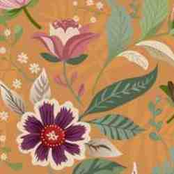 TISSU COTON MOTIFS FLORAUX EXOTIQUES