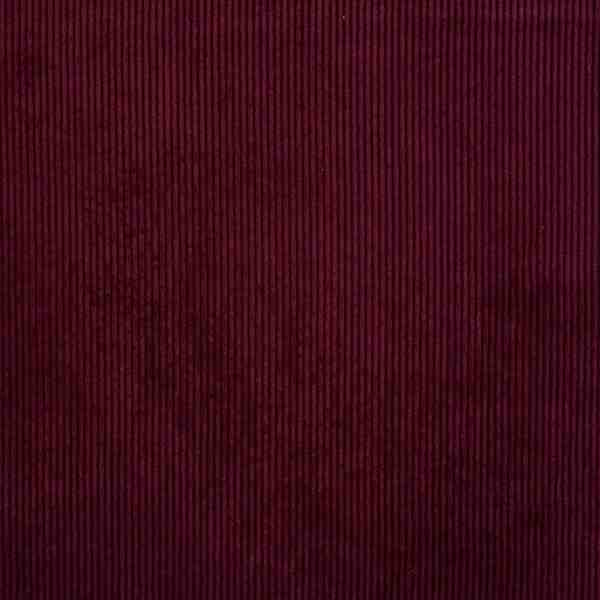 TISSU VELOURS COTELE BORDEAUX
