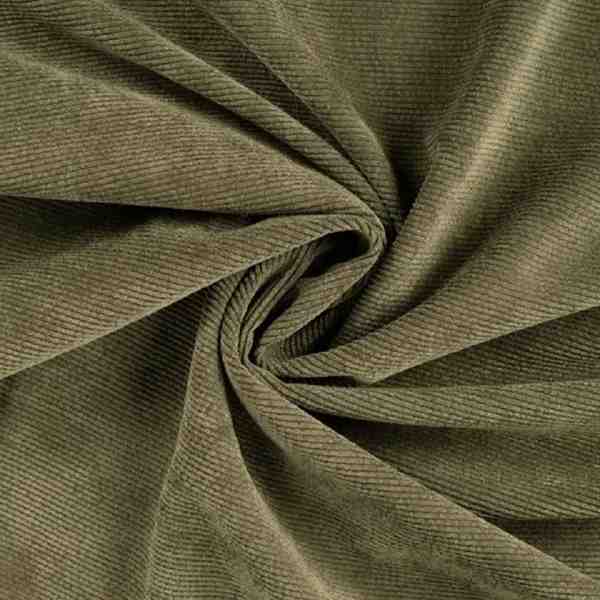 TISSU VELOURS COTELE VERT ENVERS IMITATION MOUTON