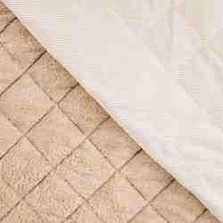 TISSU VELOURS MATELASSE IMITATION MOUTON BLANC