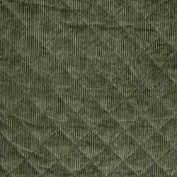 TISSU VELOURS COTELE RELIEF GEOMETRIQUE KAKI BEIGE