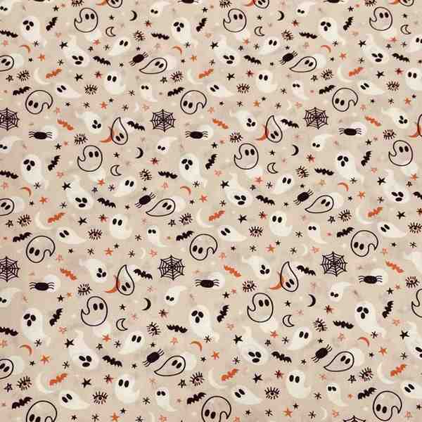 TISSU COTON FANTOME HALLOWEEN