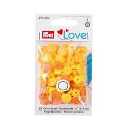 Prym Love Boutons press. plast. 12,4mm jaune