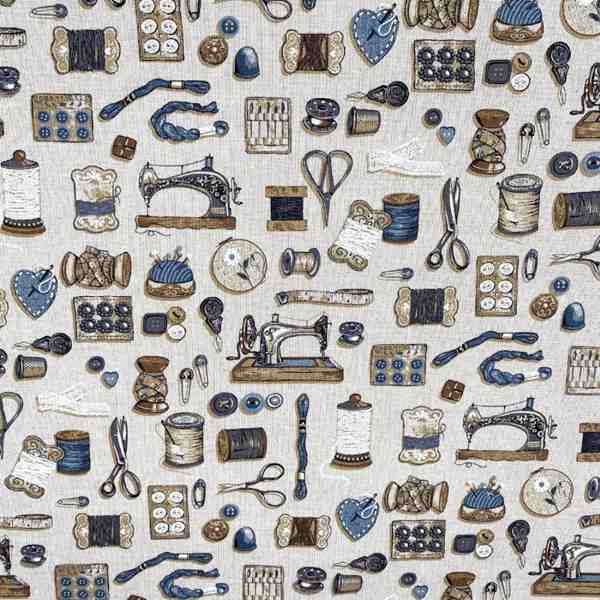 TOILE ASPECT LIN LA MERCERIE ET SES BOBINES