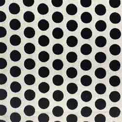 TISSU JACQUARD BIG POINS NOIR ET BLANC