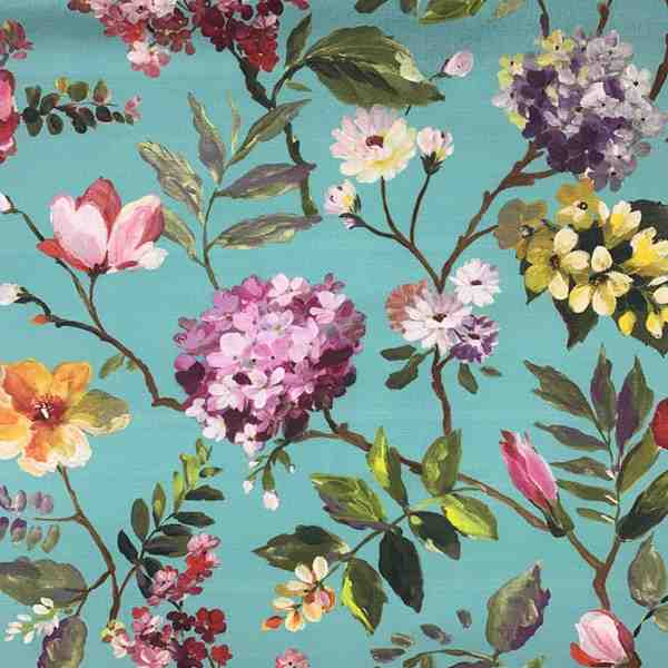 TISSU TOILE BACHETTE ETAMINES BLEU EMERISE 