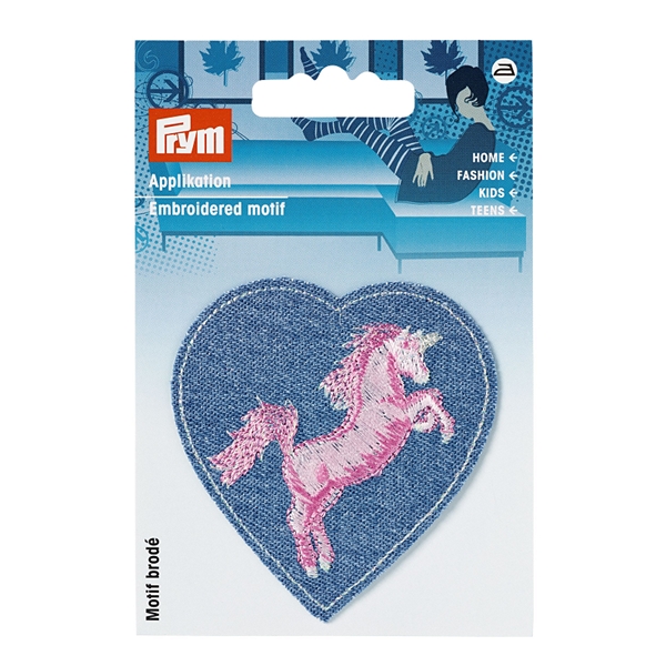 Ecusson Renfort Cœur patch avec licorne