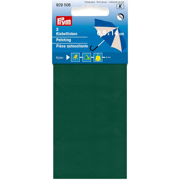 Pièce autocollante nylon 10 x 18 cm vert