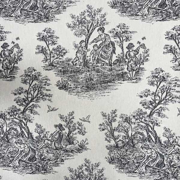 TISSU JACQUARD TOILE DE JOUY BELLINI GRIS