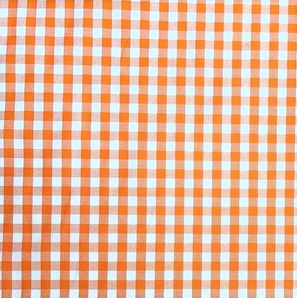 COUPON COTON VICHY ORANGE 1M50 X 1M40