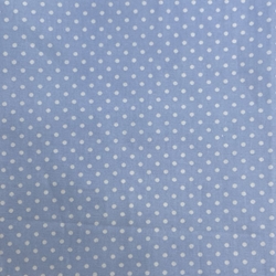 COUPON 70X45CM POIS BLANC FOND CIEL